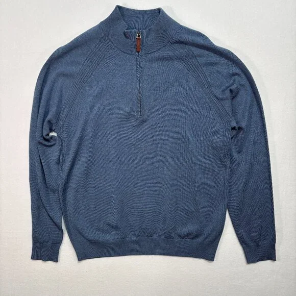 NWT FootJoy Size Large Color Heather Storm Men's ½ Zip Golf Sweater top - Picture 3 of 7